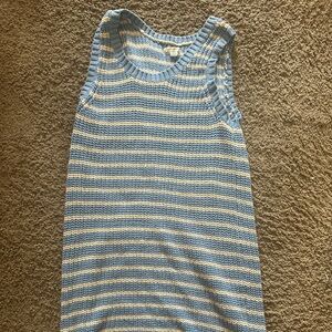 Striped Blue and Cream Knit dress